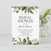 Invitation Elégant moderne automne Feuilles d'automne Fête de (Debout devant)