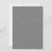 INVITATION ÉLÉGANT MODERNE BLACK CHEVRON RSVP RÉPONSE (Dos)