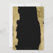 Invitation Élégant Moderne Black et Gold Foil Graduation (Dos)
