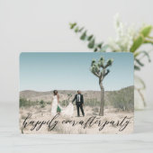 Invitation Élégant Moderne Calligraphie Elopement Mariage (Debout devant)