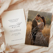 Invitation Élégant Moderne Calligraphie Script Mariage photo