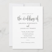 Invitation Élégant Moderne Calligraphie Script Mariage photo (Devant)