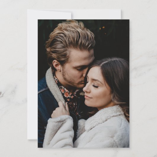 Invitation Élégant Moderne Calligraphie Script Mariage photo (Dos)