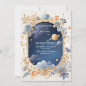 Invitation Élégant, Moderne, Célébration de Mariage avec Cons (Devant)