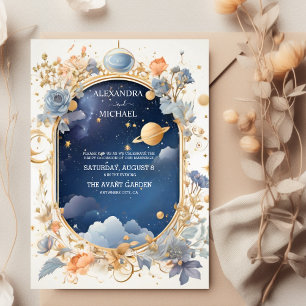 Invitation Élégant, Moderne, Célébration de Mariage avec Cons