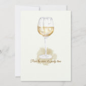 Invitation Elégant moderne Cheers Vin blanc 50e anniversaire (Dos)