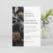 Invitation Élégant Moderne Code QR Floral de Mariage (Debout devant)