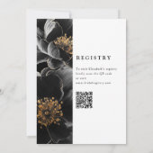 Invitation Élégant Moderne Code QR Floral de Mariage (Dos)