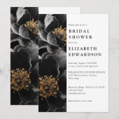 Invitation Élégant Moderne Code QR Floral de Mariage (Devant / Derrière)