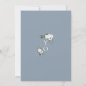 Invitation Elégant moderne Dusty Blue et Mariage vert Sage (Dos)