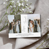 Invitation Elégant Moderne Élégant 4 Photos mariage