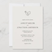 Invitation Élégant Moderne Éléments simples Mariage (Devant)