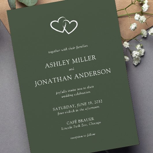 Invitation Élégant Moderne Éléments simples Mariage