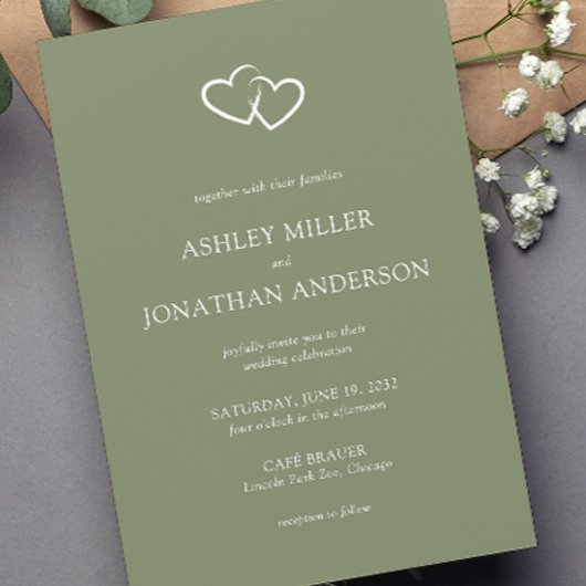 Invitation Élégant Moderne Éléments simples Mariage