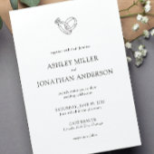 Invitation Élégant Moderne Éléments simples Mariage