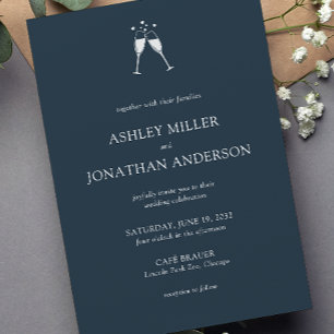 Invitation Élégant Moderne Éléments simples Mariage