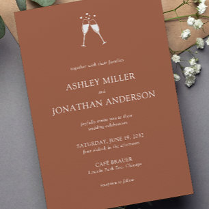 Invitation Élégant Moderne Éléments simples Mariage