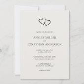 Invitation Élégant Moderne Éléments simples Mariage (Devant)