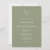Invitation Élégant Moderne Éléments simples Mariage tout-en-u (Devant)