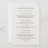Invitation Élégant Moderne Éléments simples Mariage tout-en-u (Dos)