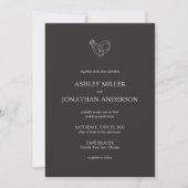 Invitation Élégant Moderne Éléments simples Mariage tout-en-u (Devant)