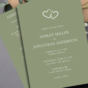 Invitation Élégant Moderne Éléments simples Mariage tout-en-u