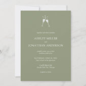Invitation Élégant Moderne Éléments simples Mariage tout-en-u (Devant)