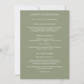 Invitation Élégant Moderne Éléments simples Mariage tout-en-u (Dos)