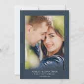 Invitation Élégant Moderne Éléments simples Photo Mariage (Dos)