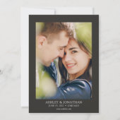 Invitation Élégant Moderne Éléments simples Photo Mariage (Dos)