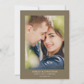 Invitation Élégant Moderne Éléments simples Photo Mariage (Dos)