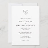 Invitation Élégant Moderne Éléments simples Photo Mariage (Devant)