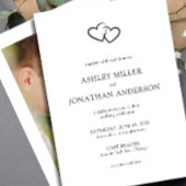 Invitation Élégant Moderne Éléments simples Photo Mariage