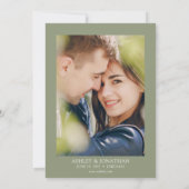 Invitation Élégant Moderne Éléments simples Photo Mariage (Dos)