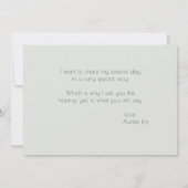 Invitation Élégant Moderne Feuilles Tropicales Sois Ma Fille  (Dos)