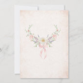 Invitation Élégant Moderne Fleurs Aquarelles Baptême (Dos)