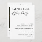 Invitation Elégant Moderne Heureux Jamais Après QR Code Photo (Devant / Derrière)