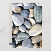 Invitation Elégant Moderne Inhabituel Galets Mariage nature (Devant / Derrière)
