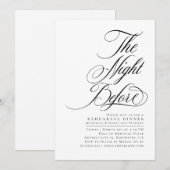 Invitation Élégant Moderne La Nuit Avant Le Dîner De Répétiti (Devant / Derrière)