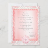 INVITATION ÉLÉGANT & MODERNE LACE DIAMOND PEACH MARIAGE (Dos)