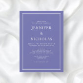 Invitation Élégant moderne Mariage formel violet