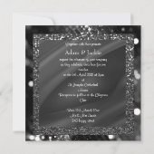 Invitation ÉLÉGANT & MODERNE MARIAGE SPLIT noir et blanc (Dos)