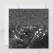 Invitation ÉLÉGANT & MODERNE MARIAGE SPLIT noir et blanc (Devant)