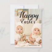 Invitation Elégant moderne mignonne Joyeux texte de Pâques |  (Devant)