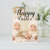 Invitation Elégant moderne mignonne Joyeux texte de Pâques |  (Debout devant)