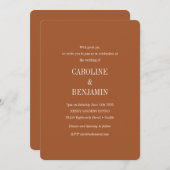 Invitation Élégant moderne minimal classique Mariage en terre (Devant / Derrière)