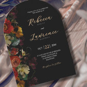 Invitation Élégant moderne moody fleurs mariage