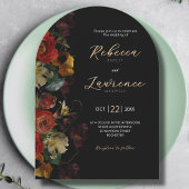 Invitation Élégant moderne moody fleurs mariage