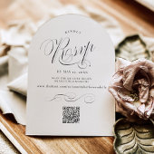 Invitation Élégant moderne noir & blanc Mariage simple arc