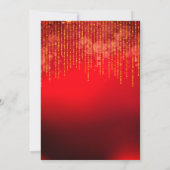 INVITATION ÉLÉGANT MODERNE NOIR ROUGE ÉPARKLE TOUTE OCCASION (Dos)